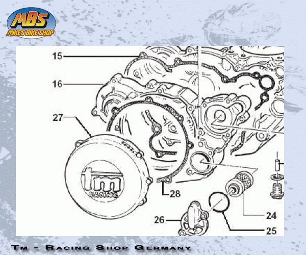 Dichtung Kupplungsdeckel 4T, # F05806.