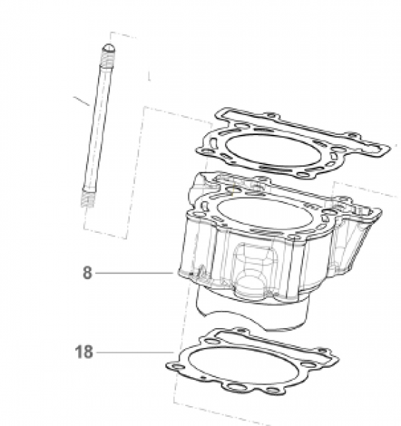 Fußdichtung 250Fi Metall 0.3mm, # F05837.1`
