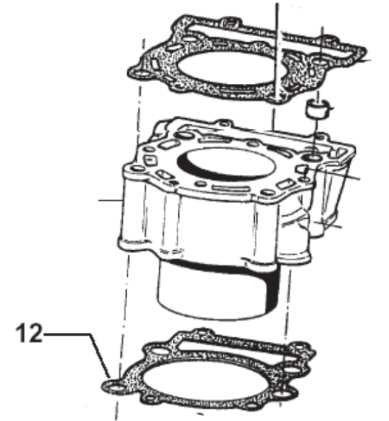 Zylinderfußdichtung  D.108.5mm,  0.3 mm, # F05843.1.