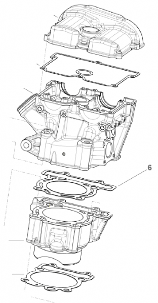 Zylinderkopfdichtung 250 Fi mod 2016. # F05847`