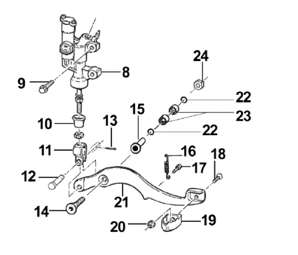 Feder Fußbremshebel. # F16434`