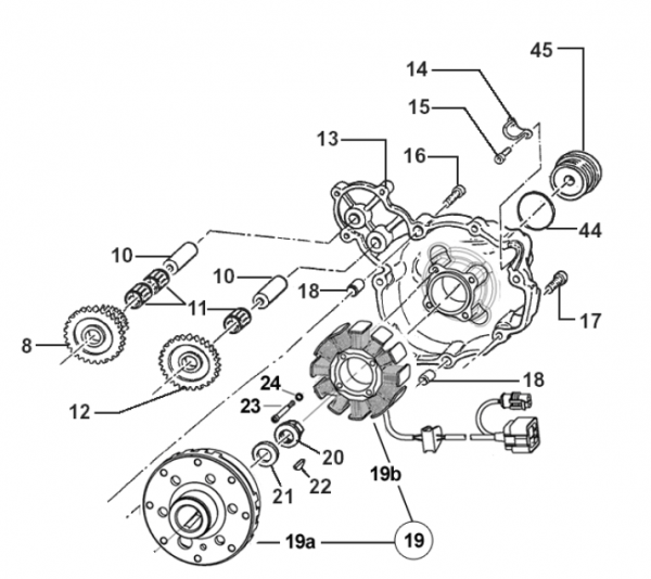 Nadellager E-Startersystem 4T , # F19501.