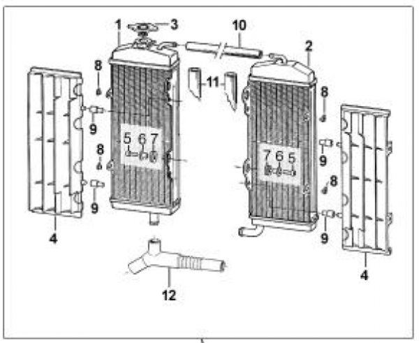Kühler 4T rechts mod. 03/07, # F23301.1