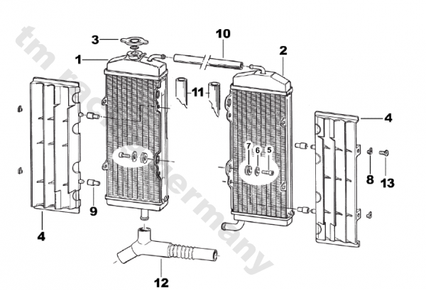 Distanzbuchse für Kühlerschutz 4T , # F23320.