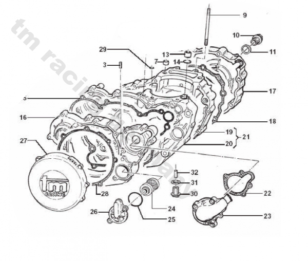 Kupplungsgehäuse 4T, #F30702