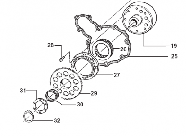 Zahnrad E-Starter. # F40807`