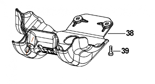 Schraube für Motorschutz,  Bolt,   #F49861.