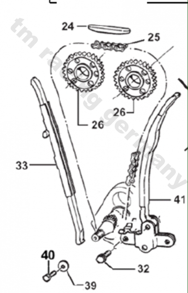 Kettengleitschiene für Steuerkette. # F70338`