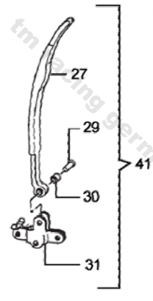 Kettengleitschiene für Steuerkette kpl, Spannerseitig , # F70348`