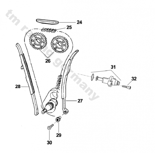 Steuerkettenschiene Spannerseite 250Fi, # F70363,