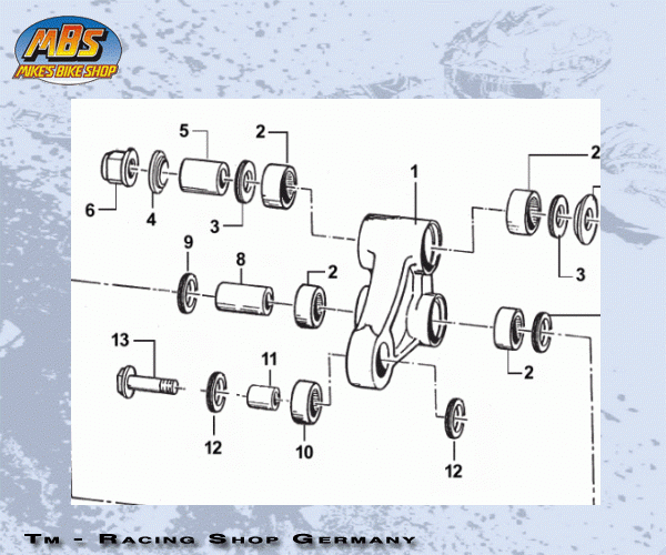 Buchse Trapez Umlenkung  2005 bis 2013, # F73416`