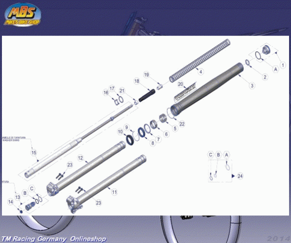 Gabeldichtring Formula 39 85 MX junior, #72150´