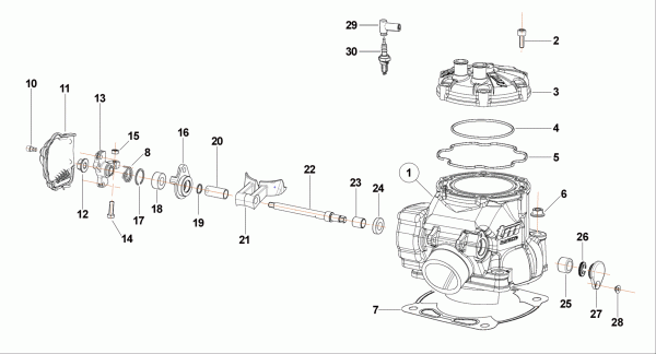 Gasket, Cylinder 250 cc, ab mod 2015, 0,50, # 05280.50`