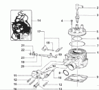 Auslass-Schieber 250cc, mod 2008 bis 2014,  # 22253.08´