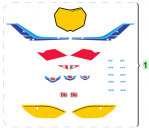 Aufkleberkit 4T Red Dream Enduro Twin, # 94264.5`