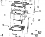 Dichtung Zylinderfuß D.108.5mm, 0,4mm, # F05815.1`