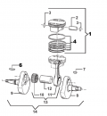 Kolbenringkit 4T 450. # F11389`