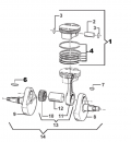 Kolbenringkit 4T 450 , # F11389`