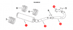 Auspuffband 2 Loch HGS M08 -14. # F27480`